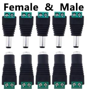 ADAPTADOR PLUG DC MACHO Y HEMBRA 